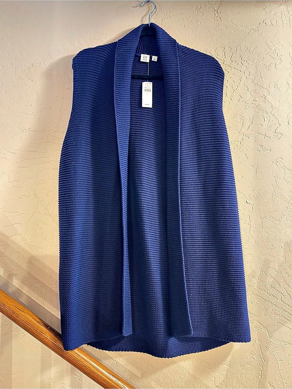 Gap Open Front Knit Cardigan in Blue Size Small NWT